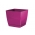 Vaso quadrato con piattino - Coubi - 12 cm - Fucsia - 