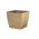 Square flower pot with saucer - Coubi - 21 cm - Milk Coffee