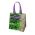 Borsa shopping ecologica - 34 x 34 x 22 cm - motivo a erbe - 