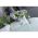 Obdélníkový květináč s podšálkem - Coubi - 29 x 14 cm - bílý - 