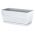 Maceta rectangular con platillo - Coubi - 29 x 14 cm - Blanco - 
