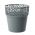 Кръгла саксия за цветя с дантела - 17,5 см - Naturo - Каменно сиво - 