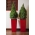 "Finezja" firkantet høye planter med innlegg - 14 cm - rød - 