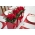 "Finezja" vierkante hoge plantenbak met een inzet - 19 cm - rood - 