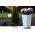 "Finezja" kvadratni visoki sadilnik z vložkom - 40 cm - beli rattan - 