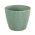 Vaso rotondo "Splofy" per imitazione del lavoro in vimini - 16 cm - verde salvia - 