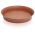 Cache-pot rond "Plastica" avec soucoupe - 15 cm - couleur terre cuite - 
