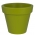 "Ibiza" triple metal basket + a set of three round pot casings - 16 cm - pistachio-green