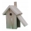 Birdhouse untuk tits, burung pipit dan nuthatches - kayu mentah - 