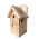 Wall mounted birdhouse for tits, sparrows and nuthatches - raw wood