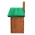 Birdhouse pre prsia, vrabce a brhlíky - hnedá so zelenou strechou - 