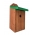 Birdhouse for tits, tree sparrows and flycatchers - to be mounted on walls - brown with green roof