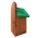 Nástenné holubník pre kozy, vrabce a bradavky - hnedý so zelenou strechou - 