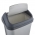 Caixote do lixo Swantje cinza-prateado de 25 litros com tampa rotativa - 