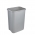 Caixote do lixo Swantje cinza-prateado de 25 litros com tampa rotativa - 