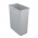 Cubo de basura Magne gris plateado de 10 litros con una tapa para presionar para abrir - 