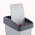 Cubo de basura Magne gris plateado de 25 litros con una tapa de presión para abrir - 