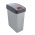 25-liter zilvergrijze Magne-vuilnisbak met een persdeksel - 