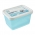 Conjunto de 2 recipientes para alimentos retangulares - Mia "Polar" - 2 litros - azul gelo - 