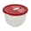 圆形1.5升微型夹子红色食品盒 - 