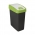 25-liters grön Magne-soptunna med ett tryck för att öppna locket - 