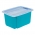 Mavi 15 litrelik "Emil ve Emilia" kapaklı istiflenebilir modüler kutu - 