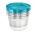 Set od 4 okrugle posude za hranu - Fredo "Fresh" - 0,8 litre - svježe plave boje - 