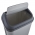 Cesto de lixo Swantje de 50 litros, em cinza prateado, com tampa rotativa - 