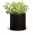 Plante en pot ronde de taille moyenne - ø 36 cm - Jardinière cylindrique - marron - 