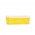 "Plumpy" rechthoekige papieren cakevorm - 15,8 x 5,4 x 5 cm - geel met stippenpatroon - 20 st - 