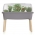Home garden on wooden legs with a cover - the Respana Planter indoor mini greenhouse - 77 cm - stone grey