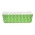"Plumpy" rechthoekige papieren cakevorm - 15,8 x 5,4 x 5 cm - groen met stippenpatroon - 6 st - 