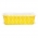 "Plumpy" stačiakampio formos popierinė torto forma - 15,8 x 5,4 x 5 cm - geltona su taškiniu raštu - 6 vnt - 