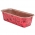 "Plumpy" obdĺžniková papierová forma na tortu - 19,9 x 7,3 x 6,2 cm - červená s potlačou - 20 ks - 