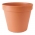 Pot tanaman sederhana "Glinka" ø 15 cm dengan piring - berwarna terakota - 