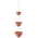"Roma" trostopenjski viseči lonci za rože - 20 + 25 + 30 cm - terakotna barva - 