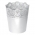 Pot bunga bundar dengan renda - 11 cm - Renda - Putih - 