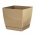 Vaso quadrado com pires Coubi - 13,5 cm - Milk Coffee - 