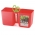 Square herbs pot, double - Twins Cube - 24 x 11 cm - Coral