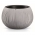 Круглый горшок с вставкой "Бетон Чаша" - 14,4 см - бетонный серый. - 