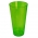 Tall pot casing with an insert "Vulcano Tube" - 15 cm - transparent green + a pistachio-green insert