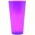 Tall pot casing with an insert "Vulcano Tube" - 15 cm - transparent purple blueberry-ice-cream coloured insert