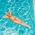 Felfújható medence úszó, matrac - türkiz - 188 x 71 cm - 