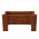 Cache-pot rectangulaire en bois - 60 cm x 34 cm - marron - 