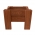 Portavaso rettangolare in legno - 38 cm x 34 cm - marrone - 
