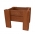 Macetero rectangular de madera - 38 cm x 34 cm - marrón - 