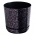 Cache-pot rond "Dekor" - 12 cm - marbre noir - 