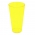 Invólucro do pote alto com um inserto "Tubo Vulcano" - 20 cm - amarelo transparente + inserto bege - 