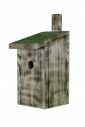Birdhouse for tits, tree sparrows and flycatchers - charred wood