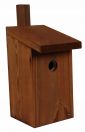 Birdhouse for tits, tree sparrows and flycatchers - brown